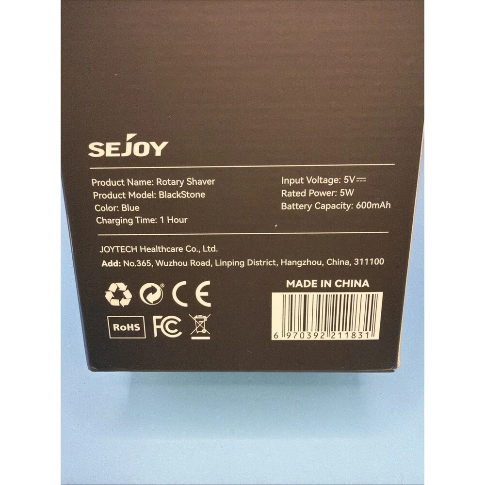 Sejoy Blackstone Electric Razor Shaver for Men Cordless Long Life Li-ion Battery
